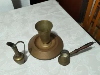 Conjunto 4 piezas cobre decorativo