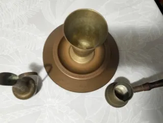 Conjunto 4 piezas cobre decorativo