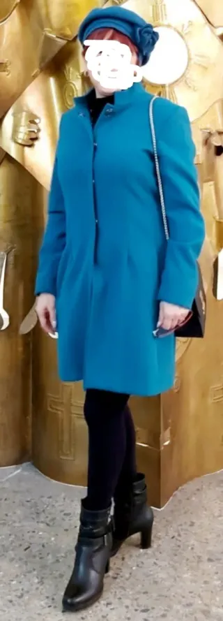 Cappotto elegante colore petrolio