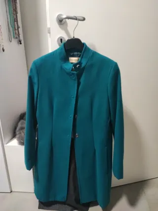 Cappotto elegante colore petrolio