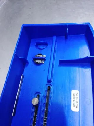 Scalextric Super Slot Mini Cooper Azul escala 1.32