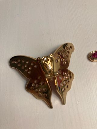 Pendientes Mariposa Zara Dorados Rosas