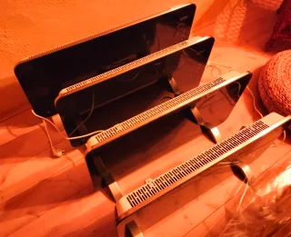 4 Radiadores Eléctricos Cristal Negro Gridinlux