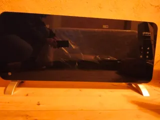 4 Radiadores Eléctricos Cristal Negro Gridinlux