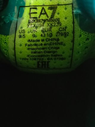 Zapatillas EA7 Emporio Armani Talla 43 1/3
