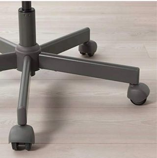 Silla Ikea ALEFJÄLL Negra/Gris Cuero