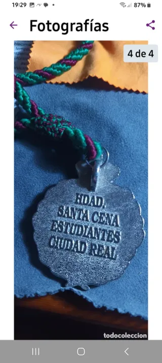 Medalla Antigua Semana Santa Santa Cena