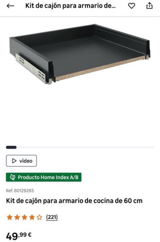 Kit Cajón Cocina 60cm Leroy Merlin