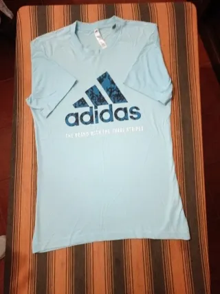 Camiseta Adidas Celeste Talla XS Hombre