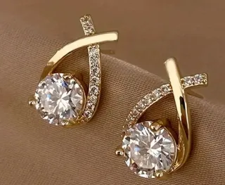 Pendientes Oro Cristal