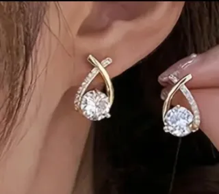 Pendientes Oro Cristal