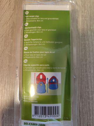 Clip per pavimenti o tappeti da campeggio