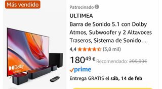 Sistema de cine en casa Ultimea