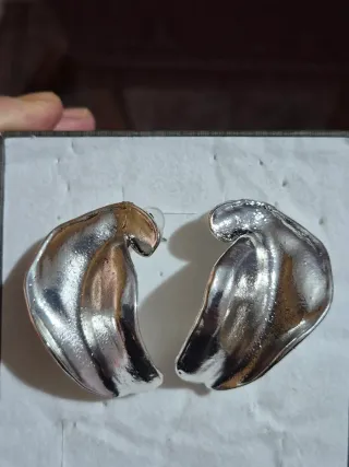 Pendientes Zara Acero Tendencia