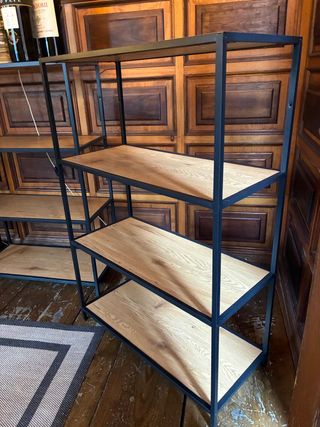 Estantería Madera y Metal 4 Estantes