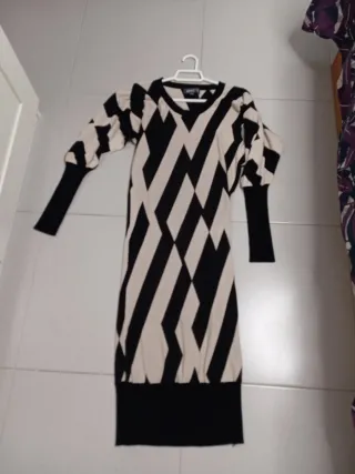 Vestido elástico estampado talla 38