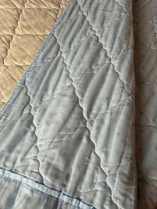 Edredón guata ligera azul