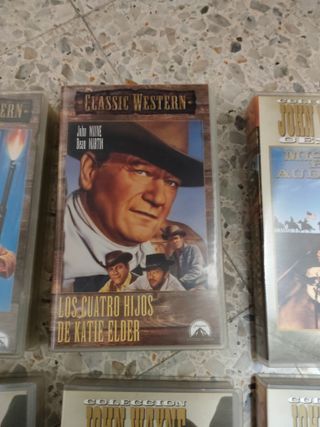 6 VHS John Wayne Westerns