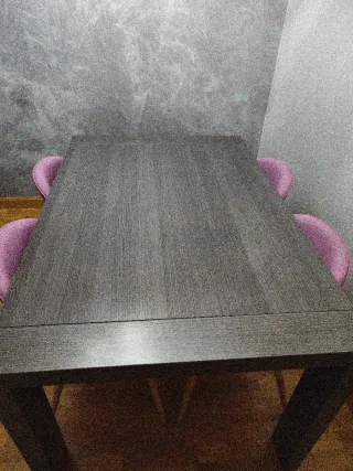 Mesa de comedor de madera extensible