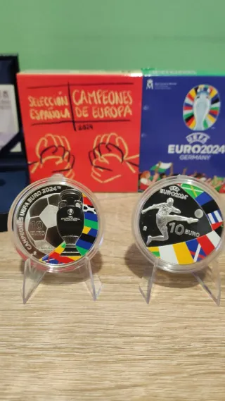 Lote 2 monedas 10€ UEFA EURO 2024