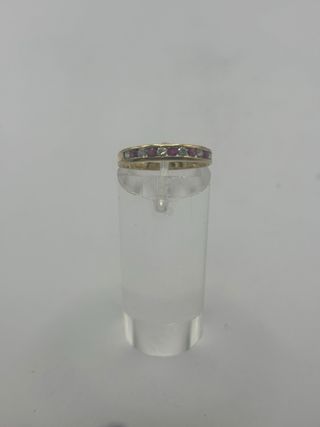 Anillo oro 18k con piedras de color