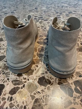 Botines mujer beige/gris