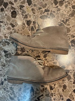 Botines mujer beige/gris
