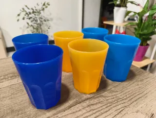 Set 6 Bicchieri Grandi Plastica Dura