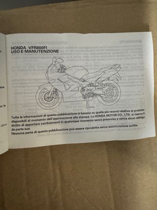 Manual Honda VFR800FI Proprietário