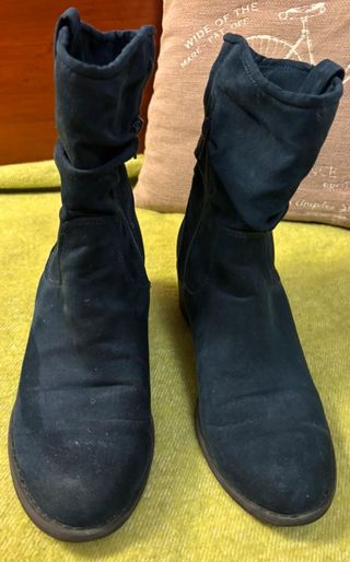 Botines ante azul marino T38