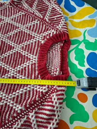 Jersey de Lana Rojo y Blanco