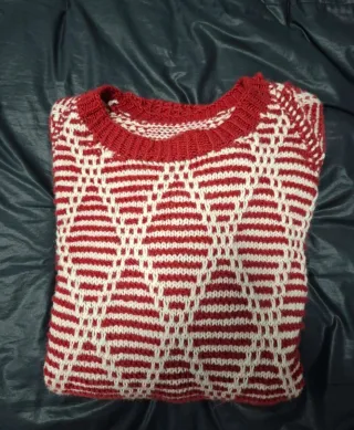 Jersey de Lana Rojo y Blanco