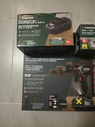 Parkside 20V Taladro Percutor + Batería + Cargador