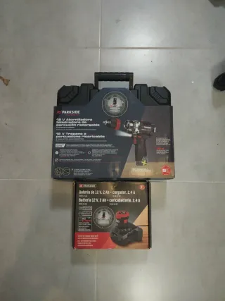 Parkside Taladro Percutor 12V + Batería y cargador