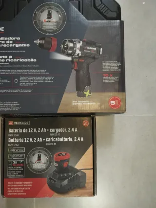 Parkside Taladro Percutor 12V + Batería y cargador