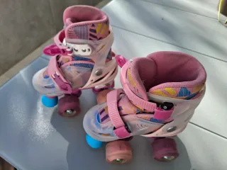 Patines infantiles 4 ruedas color rosa