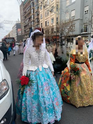 Corpiño Fallera Blanco Brocado