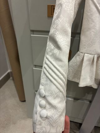 Corpiño Fallera Blanco Brocado