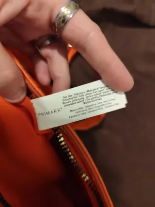 Bolso naranja efecto piel cocodrilo