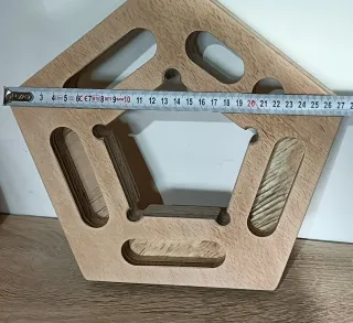 Par multipresas pentagonales madera hangboard