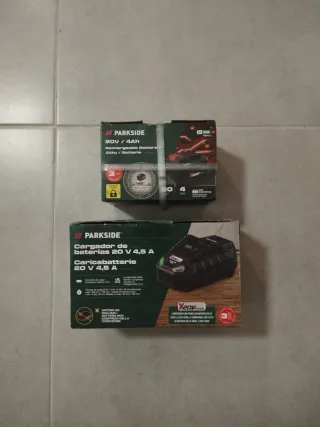 Parkside Batería 20V 4Ah y Cargador 20V 4.5A