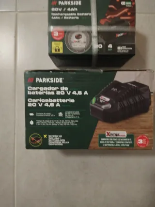 Parkside Batería 20V 4Ah y Cargador 20V 4.5A