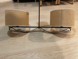 Lámpara de techo tela y metal