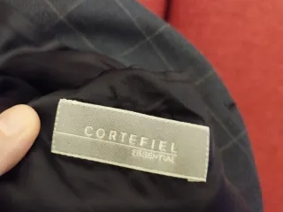 Chaqueta Caballero Cortefiel cuadros azul.