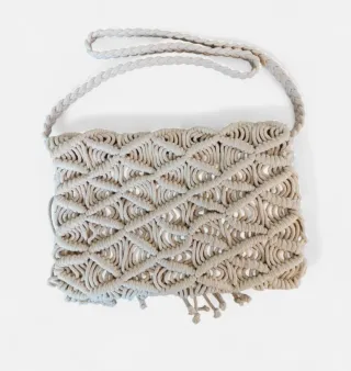 Bolso Macramé Hilo Beige