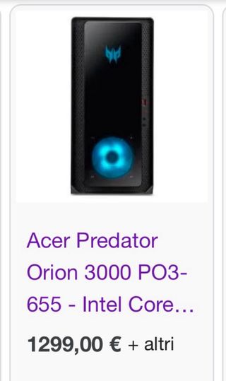 PC Gaming Acer Predator PO3-655