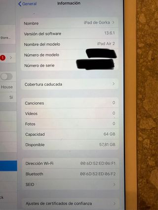 Apple iPad Air 2 Argento