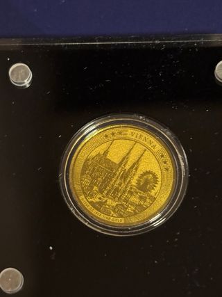 6 Monete Oro Fino 999 24k 20mm Gabon con cofanetto