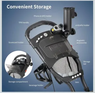 Carrito de golf plegable 4 ruedas