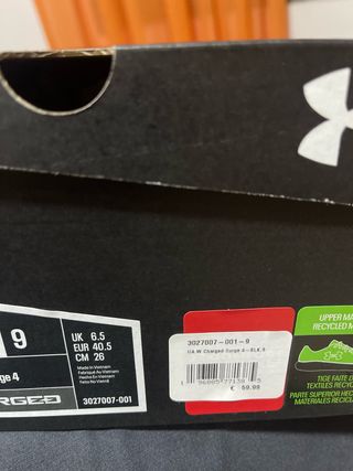 Caja de Zapatos Under Armour Negra